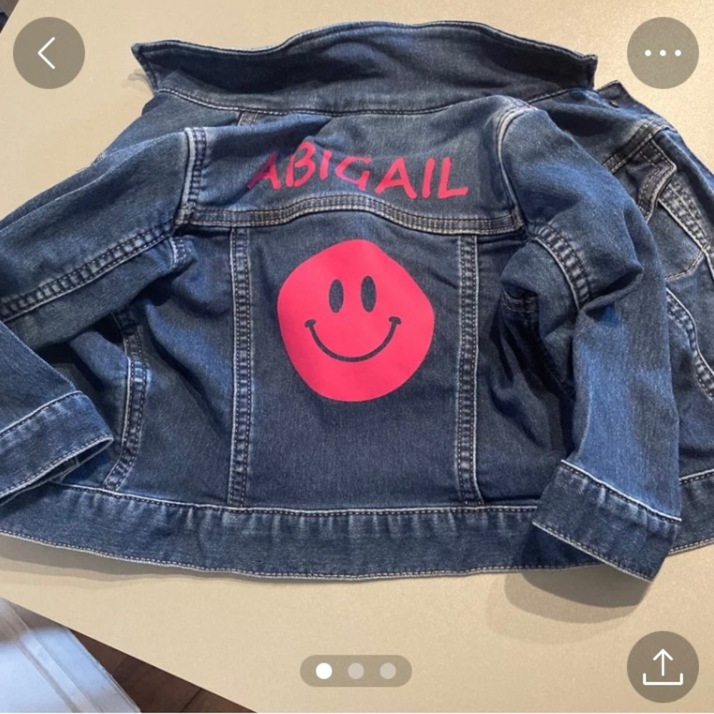 Customized toddler girl denim jacket